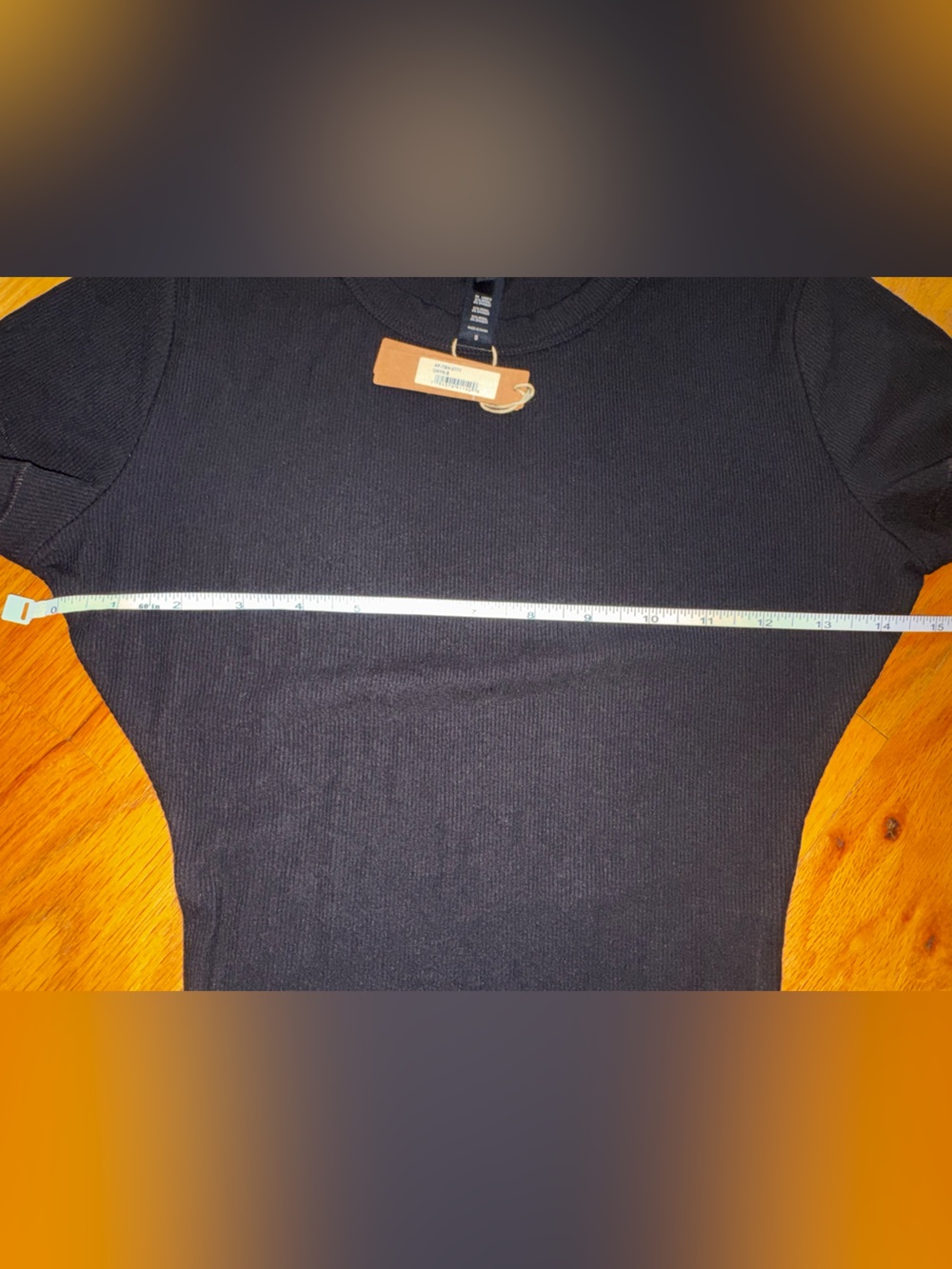 SKIMS Black Short-Sleeve Ribbed Knit Top size Small - Picture 2 of 4